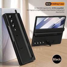 Galaxy Z Fold7/Z Fold6/Z Fold5/Z Fold4/Z Fold3 Phone Case, Hinge Protection, Comes With Stylus Pen, Full-Body Shockproof, Foldable Integrated Stand, Retractable Pen Slot, Skin-Friendly Anti-Fingerprint Case, With Tempered Glass Screen Protector - 彩色 - 查看 27