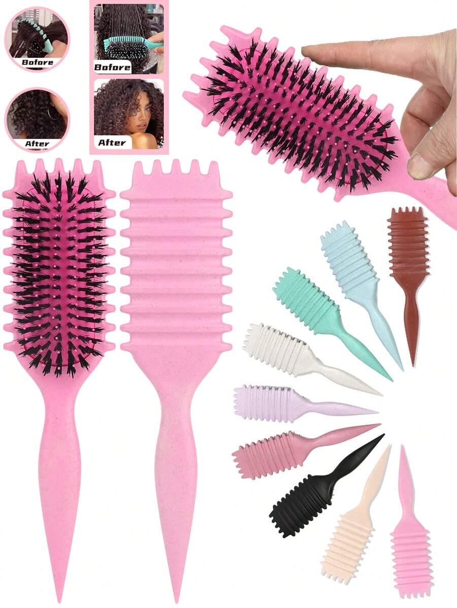 卷发梳 | 2025 专业卷发梳，打造完美卷发、波浪卷发和卷发 - 防毛躁、顺滑顺滑，打造沙龙级造型