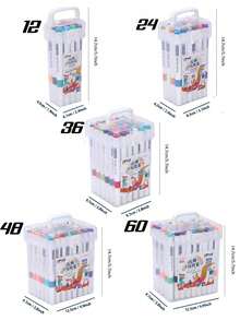 Marcadores de pintura acrílica multicolor, adecuados para la pintura de niños, resistentes al agua y de secado rápido, ideales para el grafiti de estudiantes, pintura de piedras, madera, cerámica, tela, lienzo, huevos de Pascua, sets de calabazas, manualidades DIY y garabatos de jardín de infantes - Multicolor - Ver 8