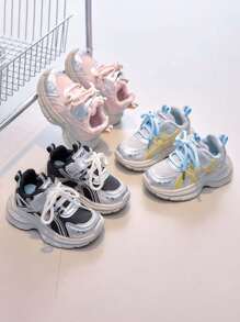 1 Paio di Scarpe Sportive Casual per Bambini Piccoli/Bambini, con Suola Morbida Antiscivolo e Traspirante, Sneaker da Trekking Leggere, Adatte per Tutte le Stagioni