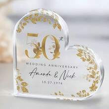Personalized 50th Anniversary Gift, Gold Anniversary Gift, 50th Wedding Anniversary Keepsake Plaque, Gold 50th Anniversary Gift For Couple,Wedding Anniversary Gift For Presents ,Gift For Wife Or Husband - Best Personalized Gifts For Everyone. - 50th Anniversary Golden Wedding Card - View 7