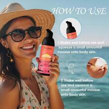 Containing Grape Seed Extract Wumart Black Foam, Suitable For All Light Beige Skin, No Tanning Products, Nourishing Summer Skin Care, Convenient Application, Lasting Luster - Màu Hồng Tươi - Xem 5