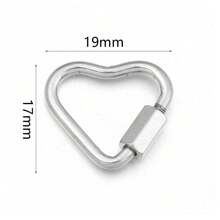 2 件/包不锈钢几何连接扣，心形、椭圆形、五角星形手链项链连接螺丝，DIY 珠宝配件 - 幾何連接扣 - 查看 25