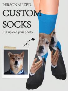 1 Pair Of Customized Family Socks,Custom Face Socks, Couple Socks,Custom Photo Sock, Custom Printed Socks, Personalized Funny Face Socks, Custom Picture Socks, Put Any Face On The Socks, Anniversary Gift, Valentine Gift, Birthday Gift, Wedding Gift