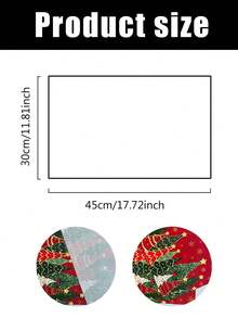 1/2/4/600Pcs Christmas Eucalyptus Theme Placemats, Polyester Placemats, Christmas Eucalyptus Theme Design Style Placemats, Suitable For Christmas Tabletop Decoration, Christmas Party Gathering Home Decor. 30x45cm. - Multicolor - View 11