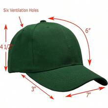 Bulk Lot 12-Pack Adjustable Size Plain Blank Solid Color Baseball Caps - Hunter Green - View 2