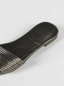 1双法式平底穆勒鞋，黑色尖头性感百搭绑带凉鞋，优雅性感，PU皮革材质，适合海滩、办公室、居家、户外等场合（建议选购小一码） - 灰色 - 查看 8