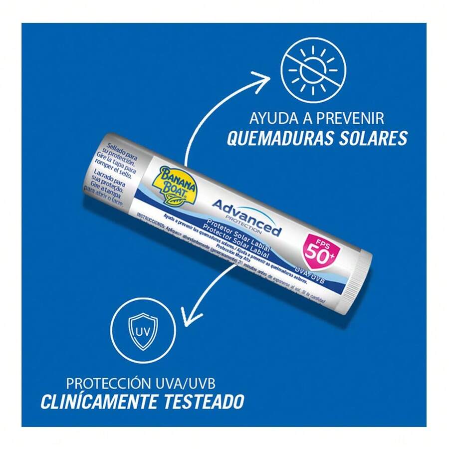 Banana Boat Advanced Protection Labial 50+ FPS 4.25g - Blan - Ver 1