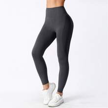Sport Leggings Women High Waisted Seamless Slim Tummy Control Butt Lift Running Yoga Exercise Casual - 深灰色 - 查看 1