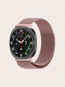 1pc Unisex Plain Quick Release Magnetic Clasp Stainless Steel Hollow-Out Milanese Smartwatch Strap Compatible With Samsung Galaxy Watch 8 40mm/44mm/Classic 46mm - Galaxy Watch 8 - View 9