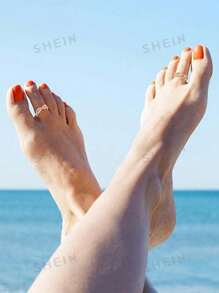 12pcs/Set Women's Toe Rings, Full Metal Knuckle Rings, Adjustable Toe Rings With Moon, Flower, Arrow Designs For Beach