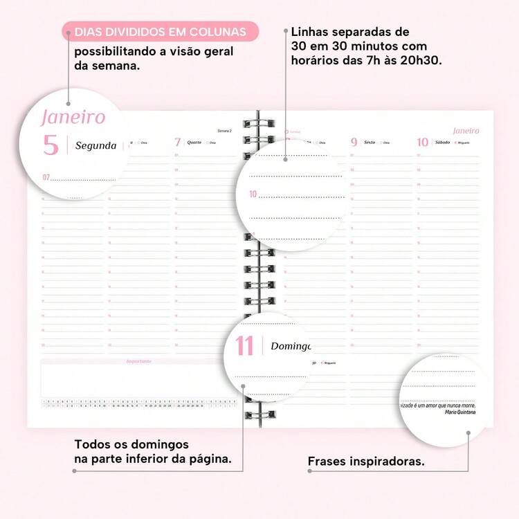 iscool 2025 Weekly Planner Agenda Hard Cover Color Gloss - 黃色 - 查看 5
