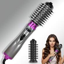 2 In 1Rotating Hair Curler Comb,2-In-1 Electric Hair Dryer & Styler ,1000W Blow Dryer Comb With Ceramic Coating, Ergonomic Design With Replacement Brush Head, And Curling Combo For All Hair Types, Fluffy Hair Styling Tool,Back-To-School Gifts - UK Plug(220-240V) - View 16