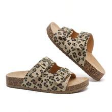 Women's Leopard Print Comfortable  Sandals - Beige - View 4