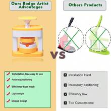 1 套儿童徽章制作器，55 毫米（2.16 英寸）DIY 别针纽扣制作机，便携式压机徽章打孔套件，带 1 个圆形切刀、48 张图案纸和 48 个纽扣零件，多功能创意压机徽章打孔套件，儿童工艺品，理想的圣诞节万圣节 DIY 套件，非常适合学校项目和派对，免安装（某些颜色图案是随机的）