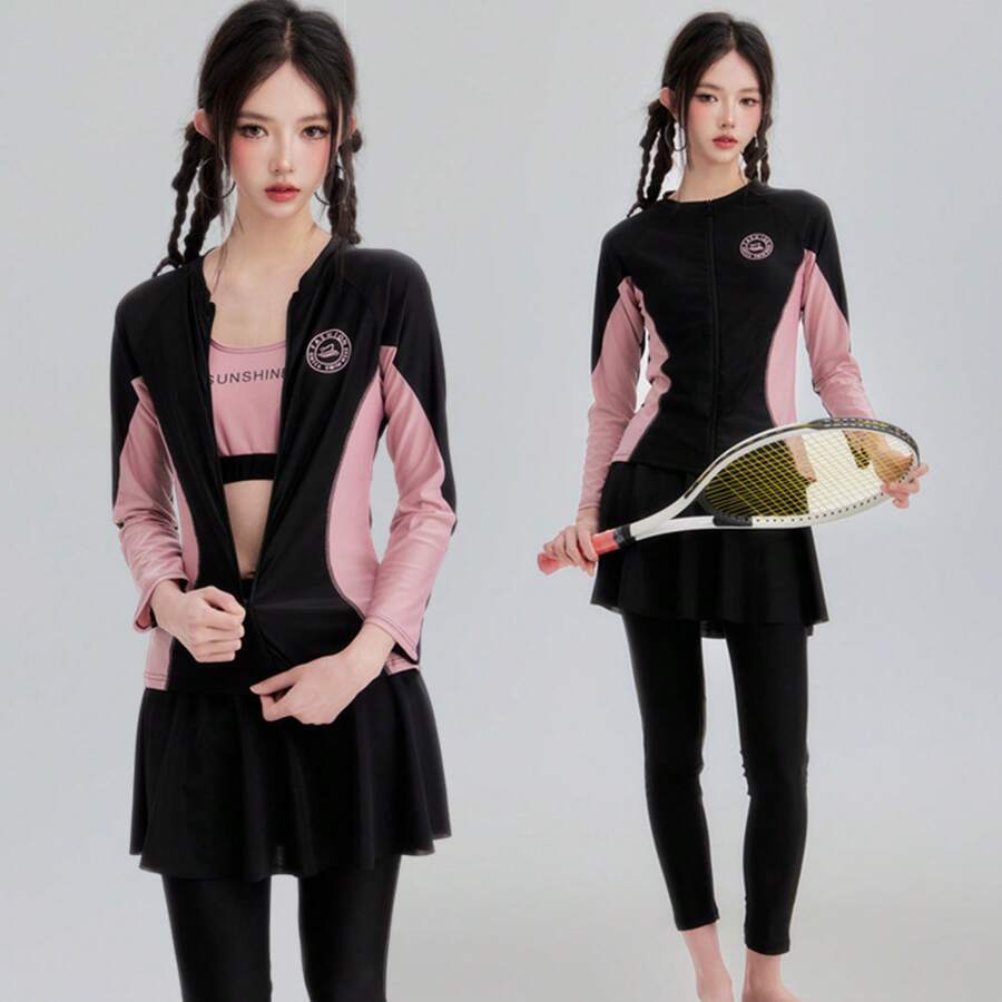 Swim Gear Sets - NA2522 negro + rosa - Ver 1