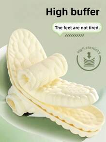超柔软高弹鞋垫。米色PU材质吸汗鞋垫柔软舒适，减震效果出色，即使长时间站立也不会让男士或女士感到疲劳。适用于运动鞋、高跟鞋和休闲鞋。