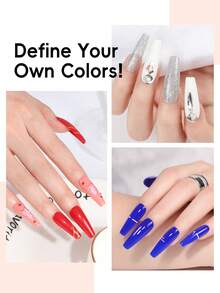 40PCS Gel Nail Polish Kit Glitter Green Pink Gel Polish Kit Base Top Coat & Silver Golden Glitter Top Coat Set For Women Gel Polish Set Manicure Salon Gift Nail Art DIY Kit - Fruit Candy - 查看 2