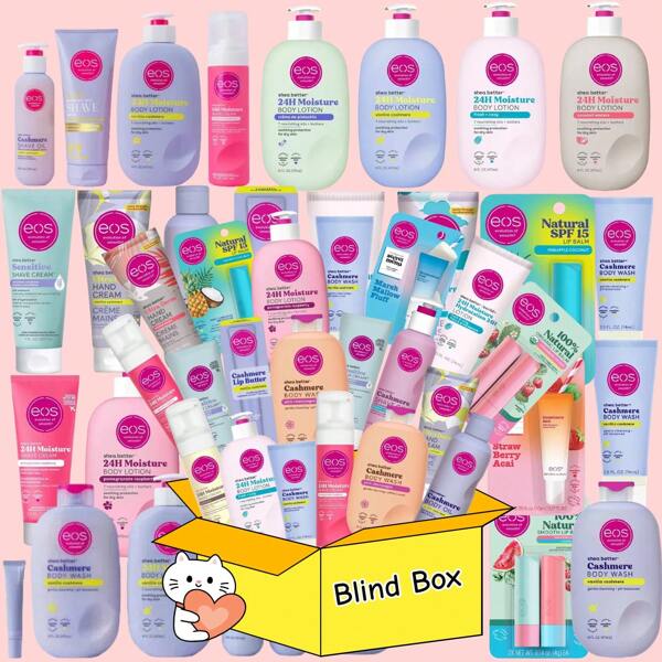 The Eos Blind Box Is Here! Hand Cream, Body Wash, Hair Removal Cream, Shaving Cream, Lip Balm, Body Lotion Are All Hidden Inside, Each One Is Carefully Selected. The Moment You Unwrap It, The Surprise Doubles, Giving You Head-To-Toe Pampering And Starting An Eos-Style Journey Of Exquisite Skincare!