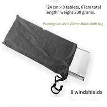 Protector de viento para estufa al aire libre, estufa de gas plegable, protector de viento portátil para camping, picnic, quemador de cocina, pantalla a prueba de viento - Plateado - Ver 1