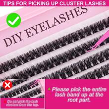 240pcs Fluffy Eyelash Clusters, 30D/40D/50D/80D Individual Lashes, Thick Cluster Eyelash Extensions, D Curl, 9-18mm Fine Cluster Lashes, Suitable For Travel, Daily Wear (Beginner Friendly), Weddings, Dates, Parties, Holidays, Also Great As Christmas/Halloween/Gift Eyelash Set - D - View 6