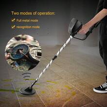 Detector de Metales Ajustable de Alta Sensibilidad con esfera resistente al agua, Detector de Metales Md 4030 Detectores de Metales Profesionales Detectores de Oro Cazadores de Tesoros Rastreadores para Profesionales y Aficionados al Bricolaje - Altura y longitud ajustables, se puede conectar a auriculares - Negro - Ver 8