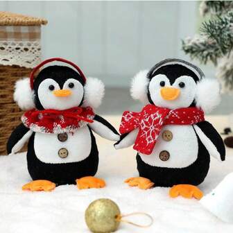 1pc Christmas Decoration Penguin Figurine Hanging Ornament, Cartoon 3D Christmas Tree Decor Home Decor Christmas Decorations Room Decor