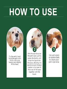 Pet Eye Drops - Dog Tear Stain Remover, Pet Eye Cleansing Liquid For Cats And Dogs, Plant-Based Formula, Convenient For Pet Care, Suitable For Dogs And Cats - Multicolor - View 4