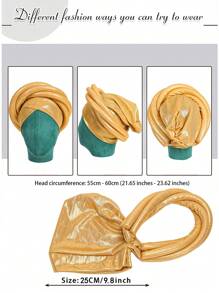 女士夸张非洲头巾交叉帽檐立体造型高档宴会头饰 - 彩色 - 查看 2