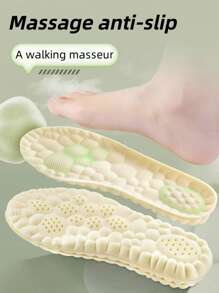 超柔软高弹鞋垫。米色PU材质吸汗鞋垫柔软舒适，减震效果出色，即使长时间站立也不会让男士或女士感到疲劳。适用于运动鞋、高跟鞋和休闲鞋。