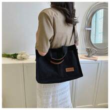 Alwy Women's Crossbody Bag Velvet Tote Bag 2025 - 黑色 - 查看 3