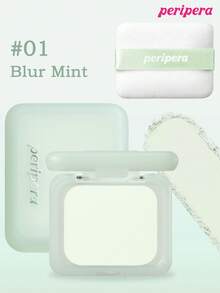 Peripera K-Beauty FILTER FIT BLUR PACT 粉餅，壓粉式臉部定妝粉，輕盈遮瑕、質地平滑、控油、提亮膚色，韓系彩妝 - #01 Blur Mint - 查看 3