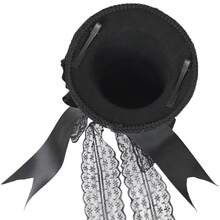 Steampunk Mini Top Hat, Mechanical Gear Punk Black Hair Clip Hat, Black Small Hat With Compass Decor, Best Gift For Halloween, Vintage Veil Fascinator Hat For Masquerade Ball, Costume Party, Photography Props