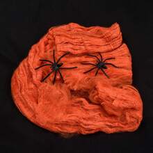 1pc Halloween Decorations, Colorful Spider Cotton, Spider Web, Spider Silk, Outdoor Haunted House, Secret Room, Bar Atmosphere Decoration Props