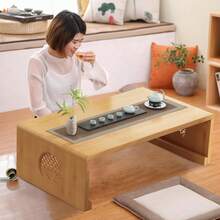 Folding Coffee Table, Foldable Japanese Style Floor Table, Tea Table, Living Room, Dining Room, Tea Room, Tatami, Home Decoration, Folding Coffee Table Outdoor,Folding Coffee Tables For Small Spaces - 原色 - 查看 2