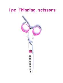 Set de tijeras profesionales para aseo de mascotas - Tijeras curvadas azules para mascotas, peine de acero inoxidable - Azul - Ver 19