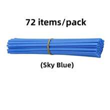 72pcs/Pack Colorful PVC Spoke Covers, 24cm Wheel Rim Spoke Wrap Kit, Motorcycle Bicycle Spoke Decorative Accessories