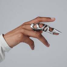 Personalized Fashion Ring Punk Armor Ring Inlaid With Pearl Claw Finger Ring Knuckle Protector Jewelry - Vàng - Xem 1