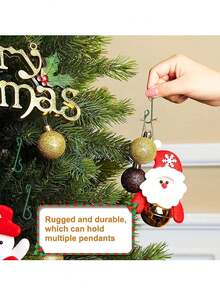 100 pièces Crochets de décoration de Noël en plastique durable, Crochets pour ornements de Noël, Fournitures pour les fêtes de Noël, Pinces de décoration d'arbre mini réutilisables vertes, Convient pour les lumières, les boules etc, Décoration de fête, Halloween, Noël, Pâques, Décorations de fête - Multicolore - Voir 5