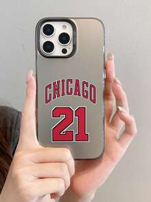 1pc Fashionable Basketball Number 21 Graphic Black Phone Case, IMD Crafted, Compatible With IPhone 17/17 Air/17 Pro/17 Pro Max, 16/16 Plus/16 Pro/16 Pro Max, 15/15 Plus/15 Pro/15 Pro Max, 14/14 Plus/14 Pro/14 Pro Max, 13 Mini/13/13 Pro/13 Pro Max, 12 Mini/12/12 Pro/12 Pro Max, 11/11 Pro Max, X/XS/XR/XS Max, 8, 7 Plus, Shockproof Transparent Soft Back, Great Gift For Classmates