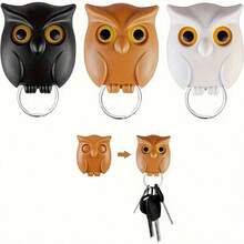 1pc Magnetic Glowing Owl Key Hook, No Drilling Required, Cartoon Keychain, Creative Cute Key Organizer, Home Decor Gift, Suitable For Friends And Classmates - Multicolor - View 7