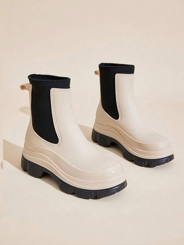 New Women's Rain Boots, Waterproof Overshoes, Water Shoes, Water Boots, Short Boots, Increased Height, Anti-Slip Soft Bottom Rubber Shoes