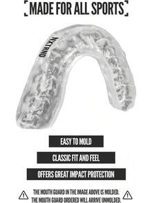 NXTRND CLASSIC Juego de 2 Protectores Bucales Deportivos, Ultra Delgado, para Fútbol Americano, Boxeo, Combate,, Jiu-Jitsu,, para Adultos y Niños - Amarillo - Ver 7