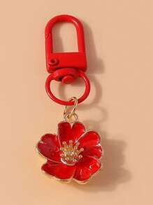 彩色花朵钥匙扣：精致可爱的饰物，适用于包包和钥匙，珐琅花朵设计，风格多样，多色甜美少女马卡龙色调，完美的小礼物钥匙扣，适用于包包、汽车配件，适合女士