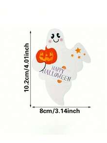 25/50/100 buc suport de hârtie pentru acadele de Halloween, suport pentru acadele cu dovleac fantomă de Halloween, etichetă de hârtie pentru acadele cu dovleac fantomă, suport pentru bomboane de ciocolată, accesorii de decorare pentru ambalaje, accesorii DIY pentru petrecere de Halloween, cadouri de decorare pentru casă, cadouri de petrecere, suport de hârtie pentru acadele cu dovleac fantomă, card de decorare DIY