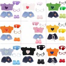17cm Doll Clothes Accessories Set - Cute Sweater, Jeans, Headphones, Glasses, Rain Boots (Doll Not Included) / Holiday & Birthday Gift - Multicolor - View 2