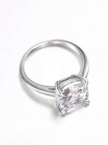 1 PC Glamorous Cubic Zirconia Ring For Women For Valentine's Day Gift Wedding Anniversary Party Jewelry