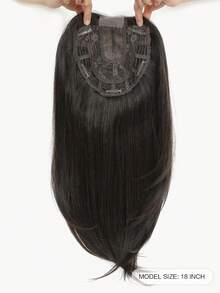 Hair Toppers For Hair Loss 18inch Hair Pieces For Women 6.5X6.5 Inch Hair Topper Adding Extra Hair Volume, Chocolate Brown Straight Hair Toppers For Women - Chocolate Brown - View 3