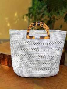 2/4件装梯形和半圆形DIY装饰包带,豹纹D形包带,仿豹纹梯形包带,扁平树脂手提包带,适用于礼盒、钱包、钩编和编织工艺品、DIY手提包制作,是送给爱人、亲戚、朋友、同学、同事、老师的绝佳礼物。 - 彩色 - 查看 6