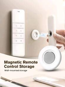 16 PEÇAS/8 CONJUNTOS Gancho Magnético para Controle Remoto de TV e Ar-Condicionado - Suporte de Parede Multifuncional de Fixação Sem Furos, Armazenamento em Gavetas Domésticas e de Escritório, Design Adesivo Sem Rastros, Gancho Simples e Elegante